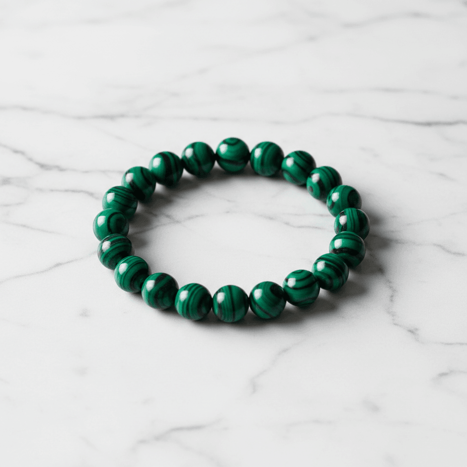 Natural Malachite Crystal Stone Stretch Bracelet - DP Online