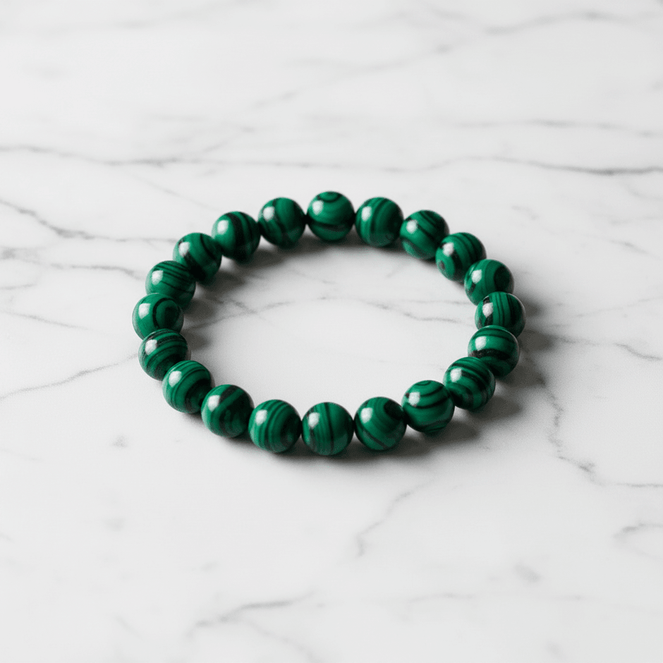 Natural Malachite Crystal Stone Stretch Bracelet - DP Online
