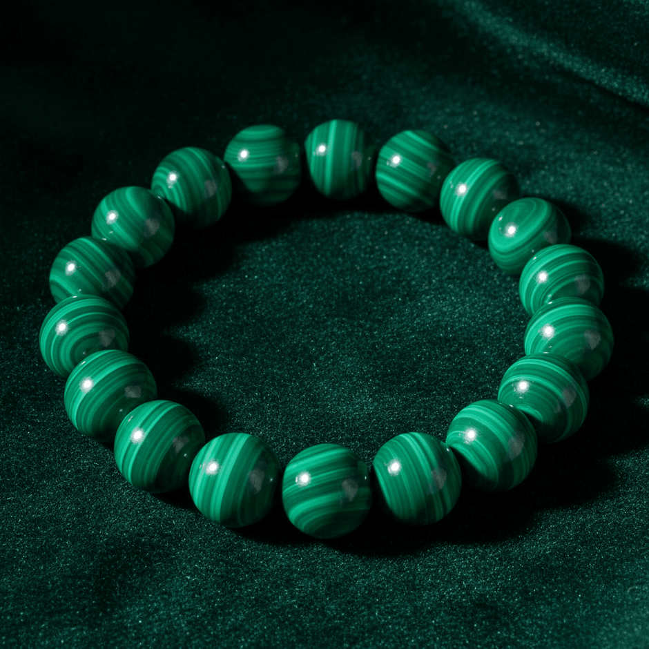 Natural Malachite Crystal Stone Stretch Bracelet - DP Online