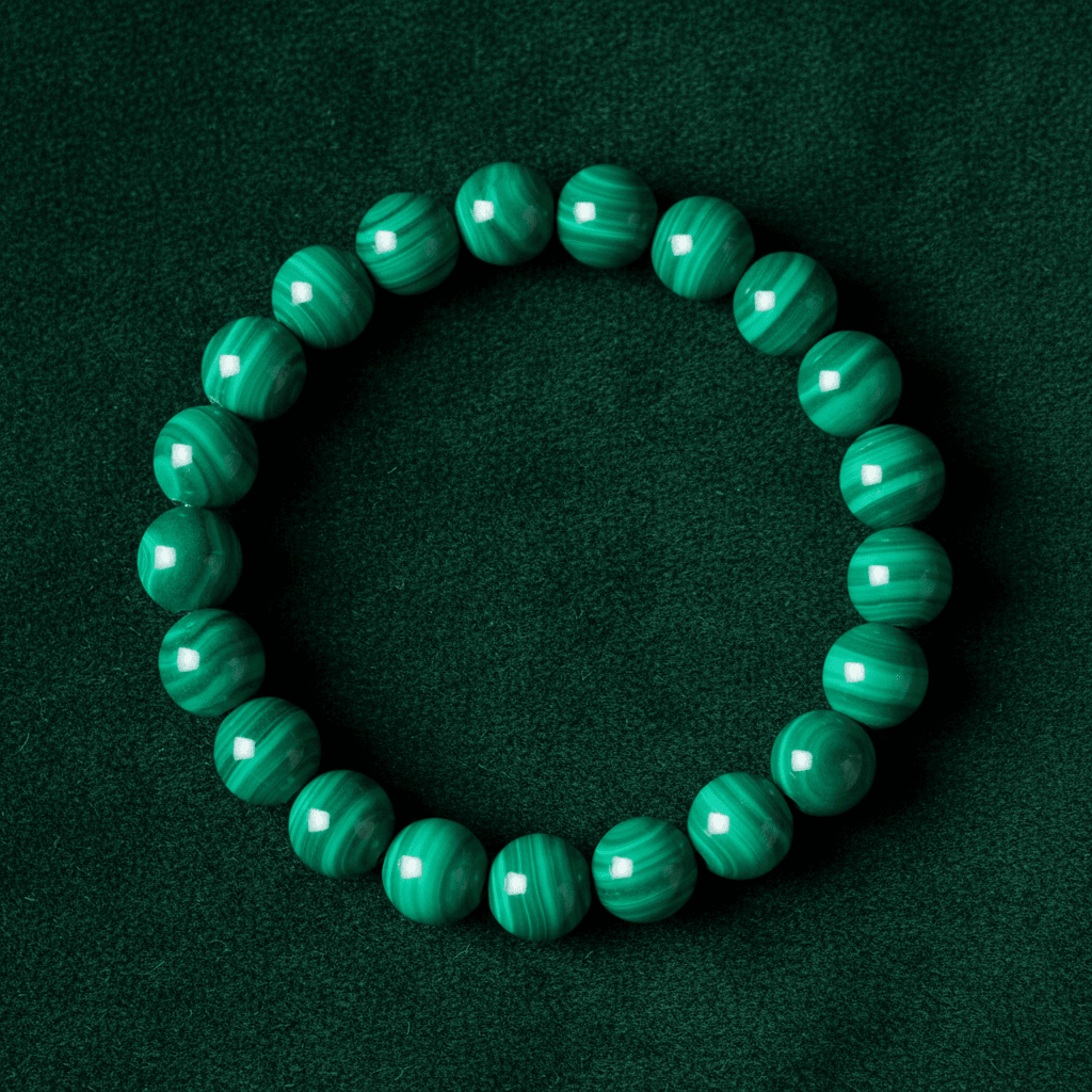 Natural Malachite Crystal Stone Stretch Bracelet - DP Online