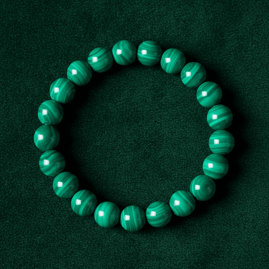 Natural Malachite Crystal Stone Stretch Bracelet - DP Online