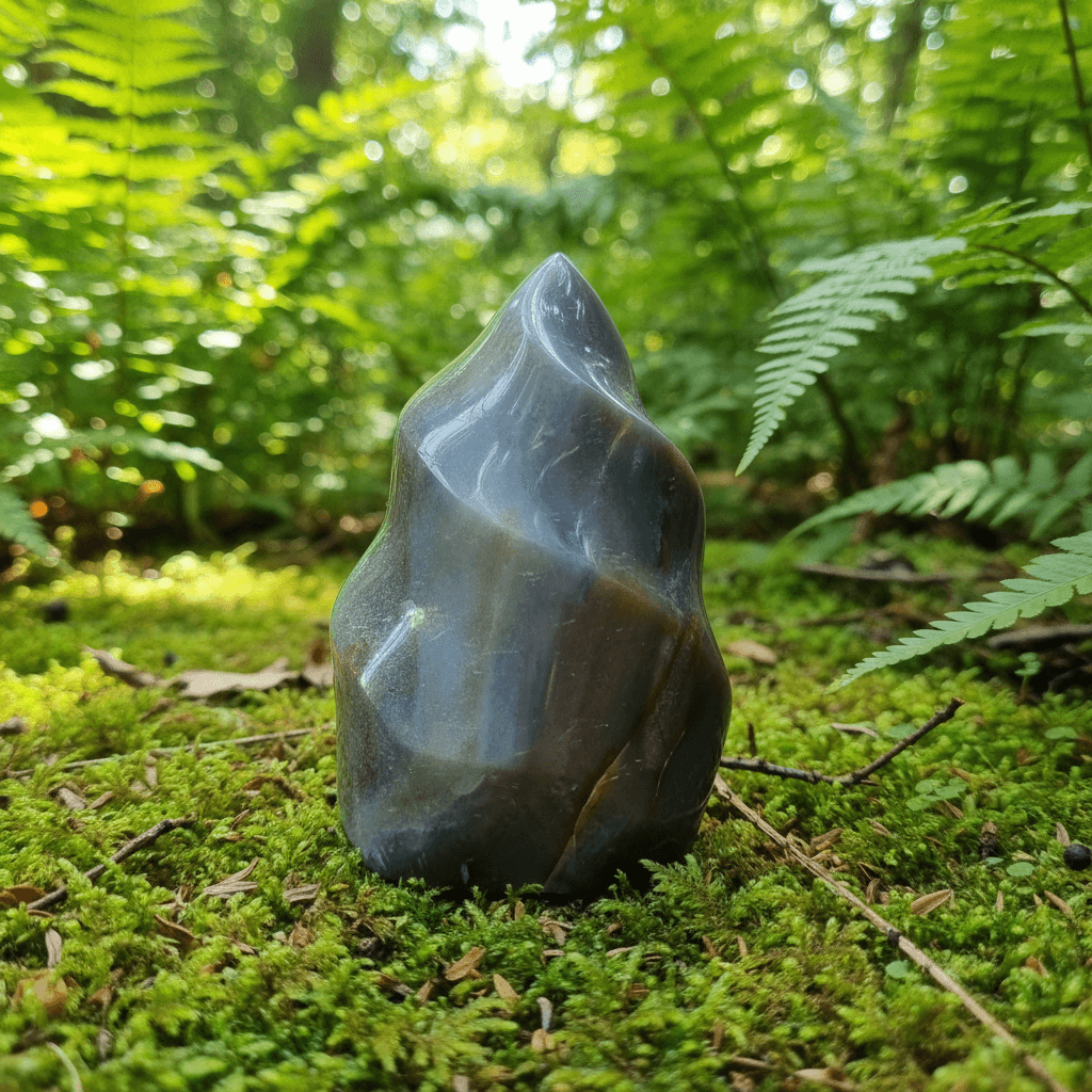 Natural Ocean Jasper Crystal Stone Flame - DP Online