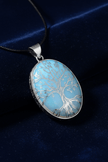 Natural Opal Inlay Tree of Life Pendant Necklace - DP Online