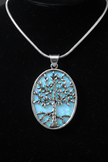 Natural Opal Inlay Tree of Life Pendant Necklace - DP Online
