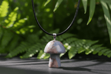 Natural Poppy Jasper Stone Mushroom Pendant Necklace - DP Online