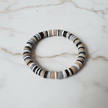 Natural Tone Clay Heishi Disc Stretch Bracelet - DP Online