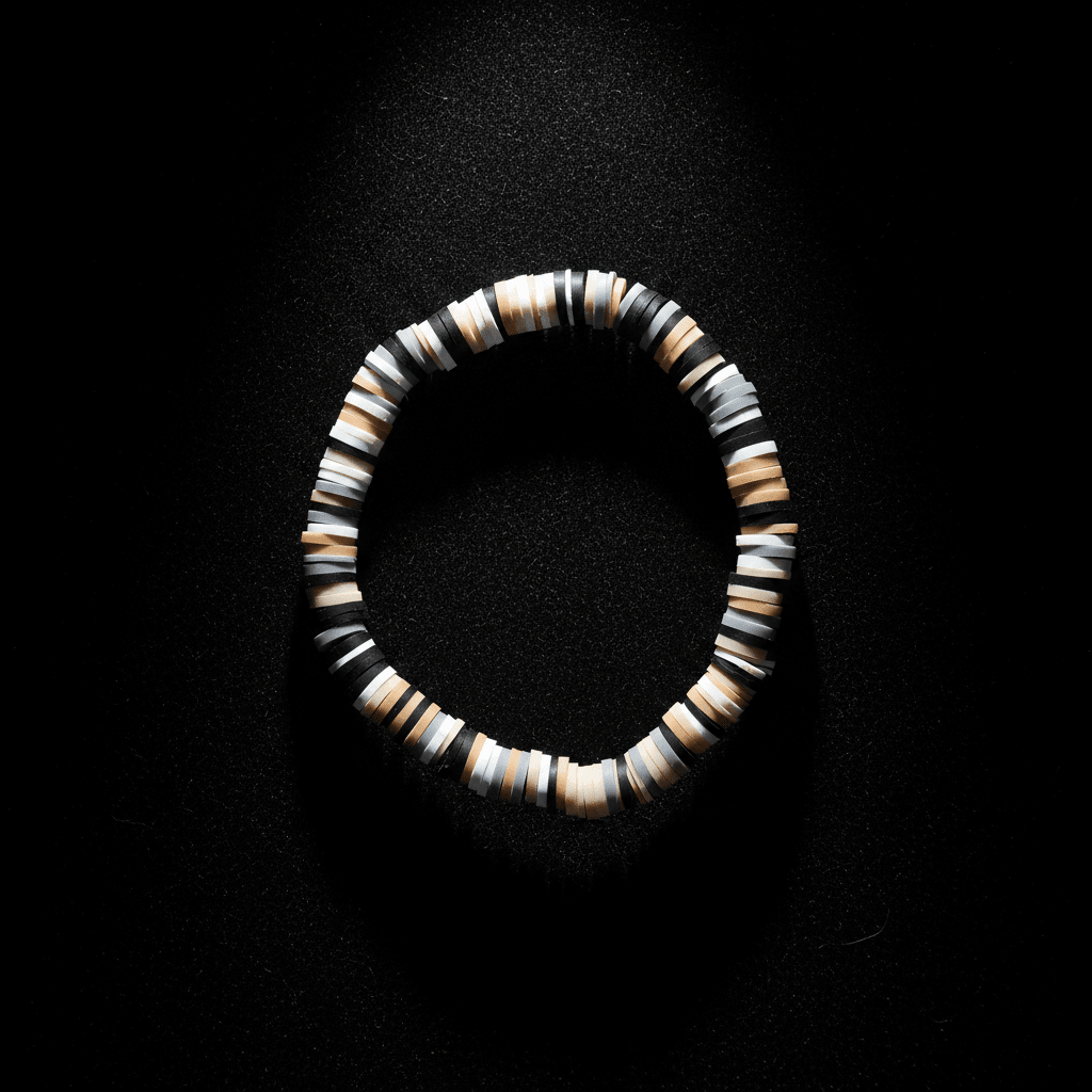 Natural Tone Clay Heishi Disc Stretch Bracelet - DP Online