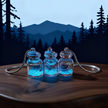Ocean Bottle Pendants — Walnut Wood