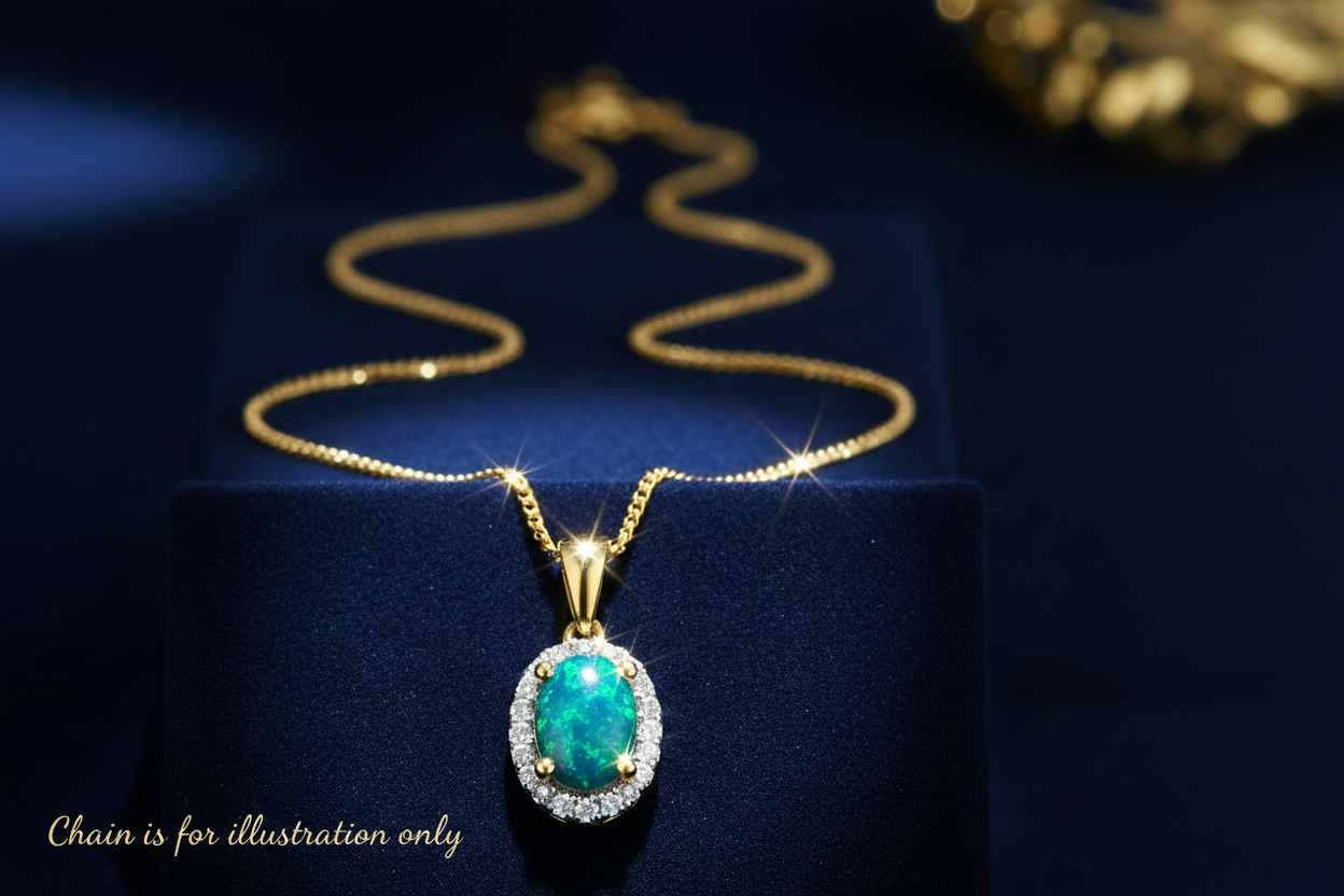 Opal Halo Pendant V1