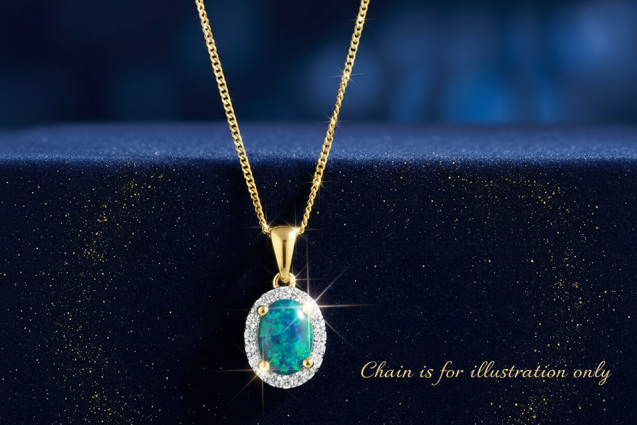 Opal Halo Pendant V2
