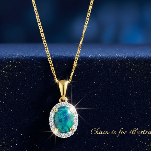 Opal Halo Pendant V2
