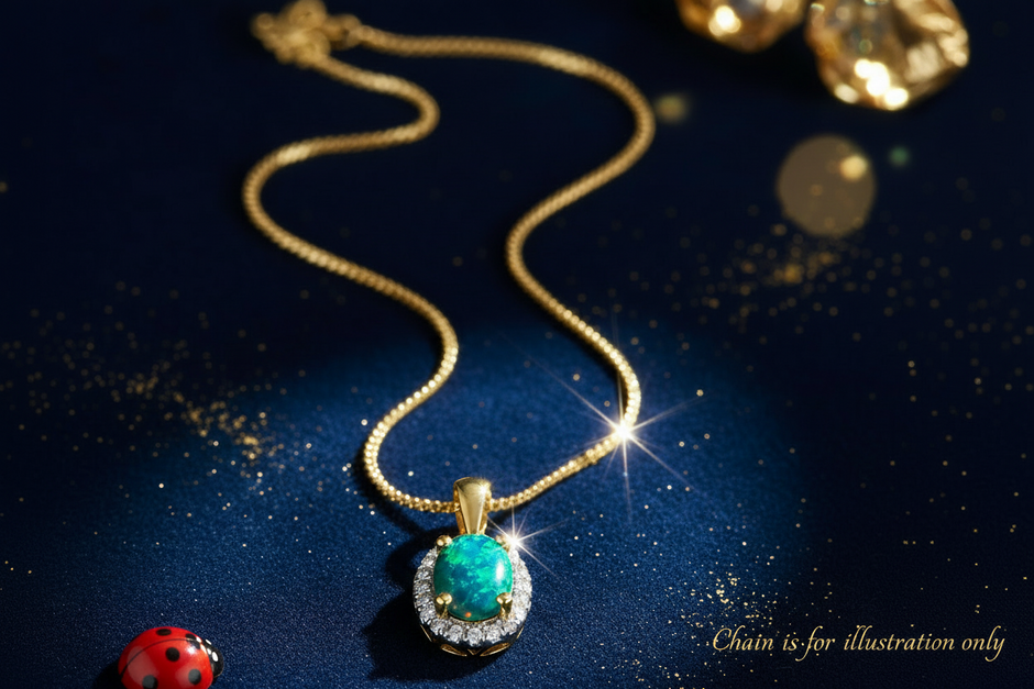 Opal Halo Pendant V3