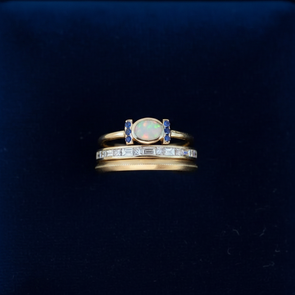 Opal Ring Set - Navy Clean Vibrant