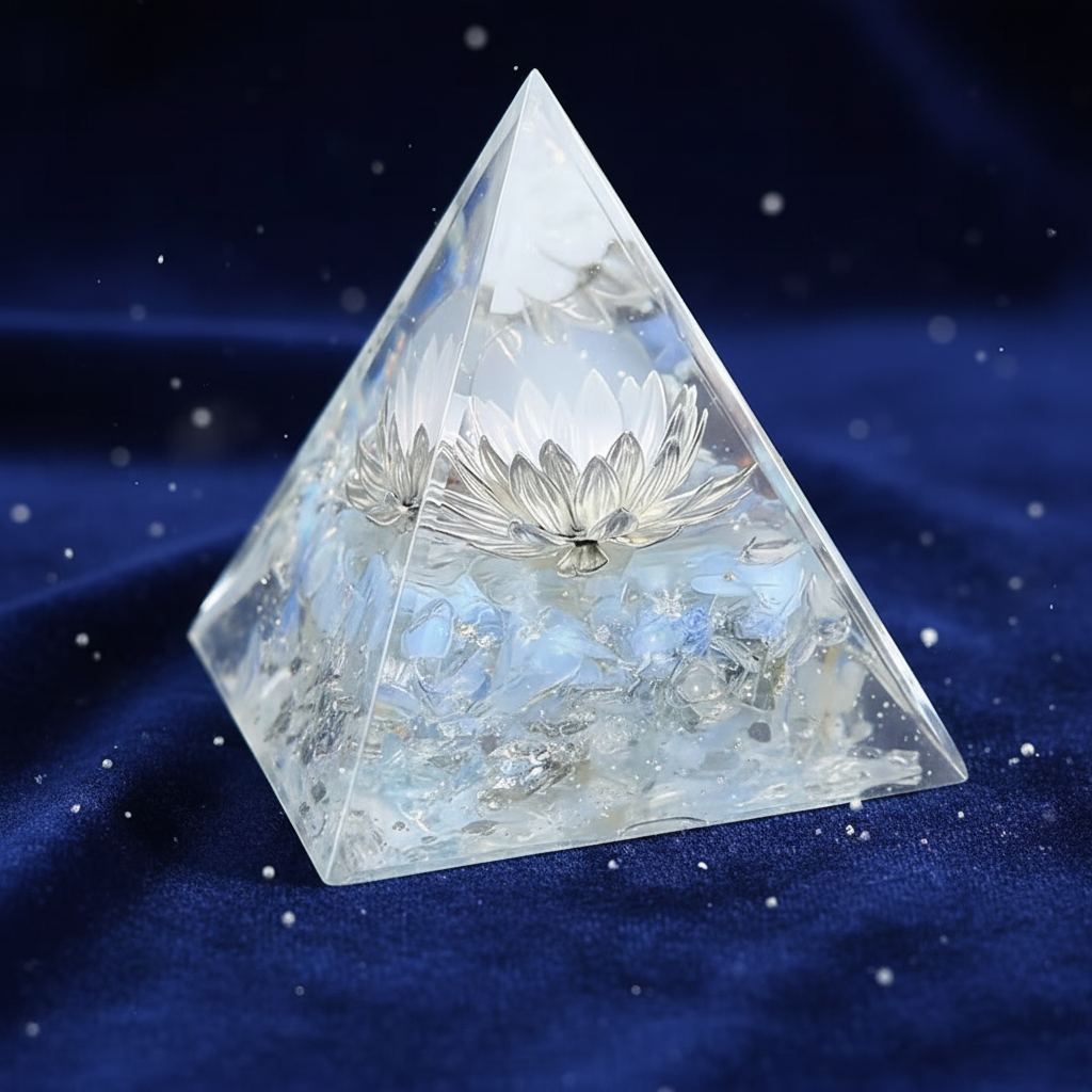 Opalite Pyramid - Size Reference