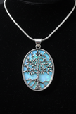 Opalite Tree of Life — Silver Snake Chain