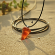 Orange-Red Pendant Closeup