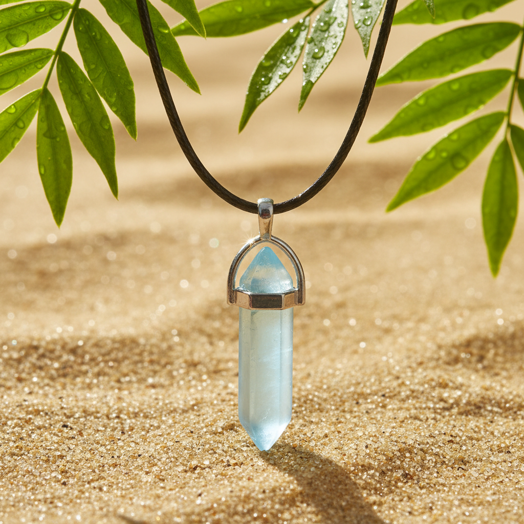 Pale Blue Crystal Close-up