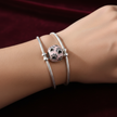Paw Print Charm — Burgundy Angled