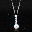 Pearl & CZ Pendant – V2 Silver Dust
