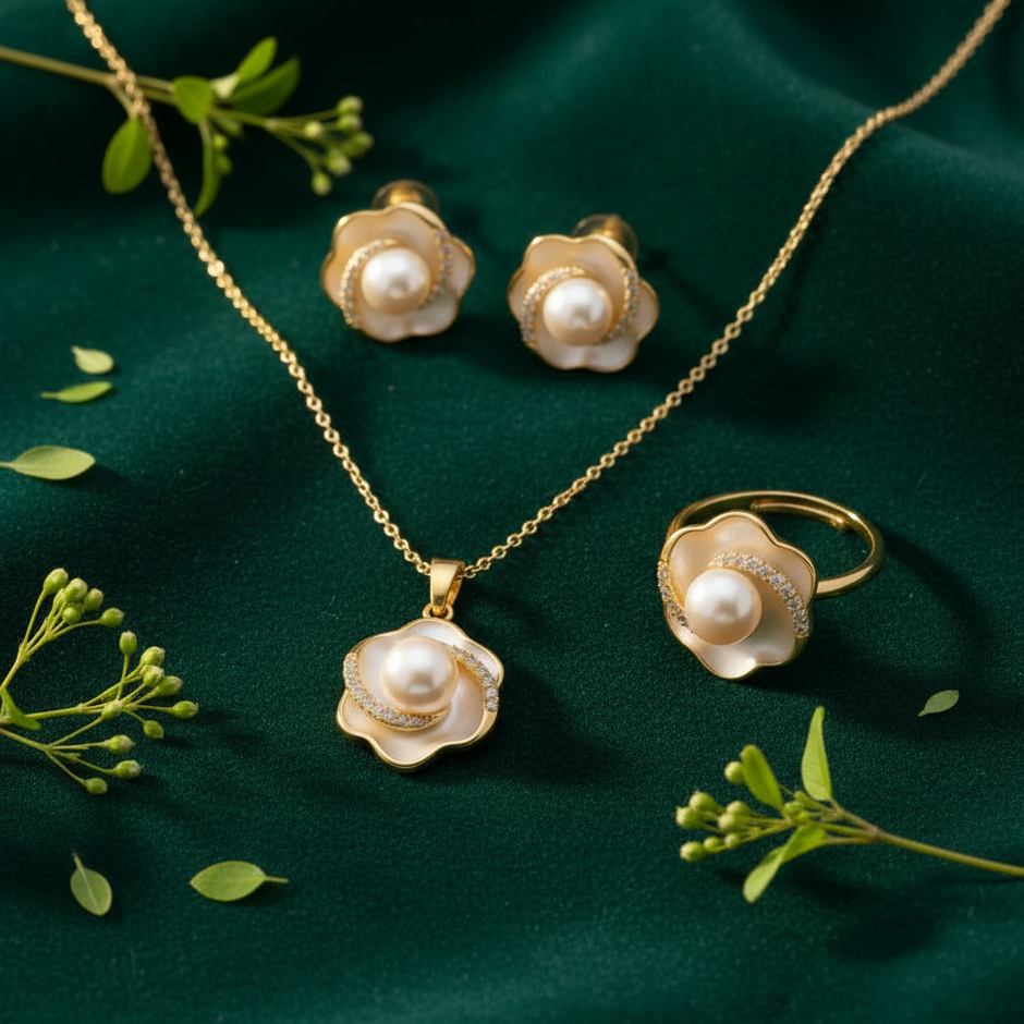 Pearl Flower Set - Greenery