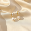 Pearl Hoop Earrings on Satin V3