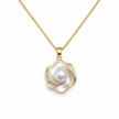 14ct Gold Titanium 7mm Freshwater Pendant Necklace