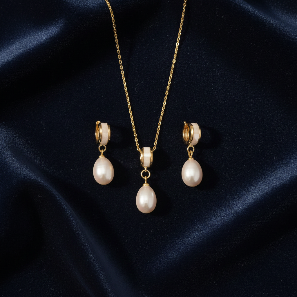 Pearl Set Navy Velvet Clean