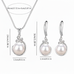 Pearl Set with Snake Chain - Measurement Diagram