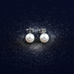 Pearl Stud Earrings V2 Silver Dust