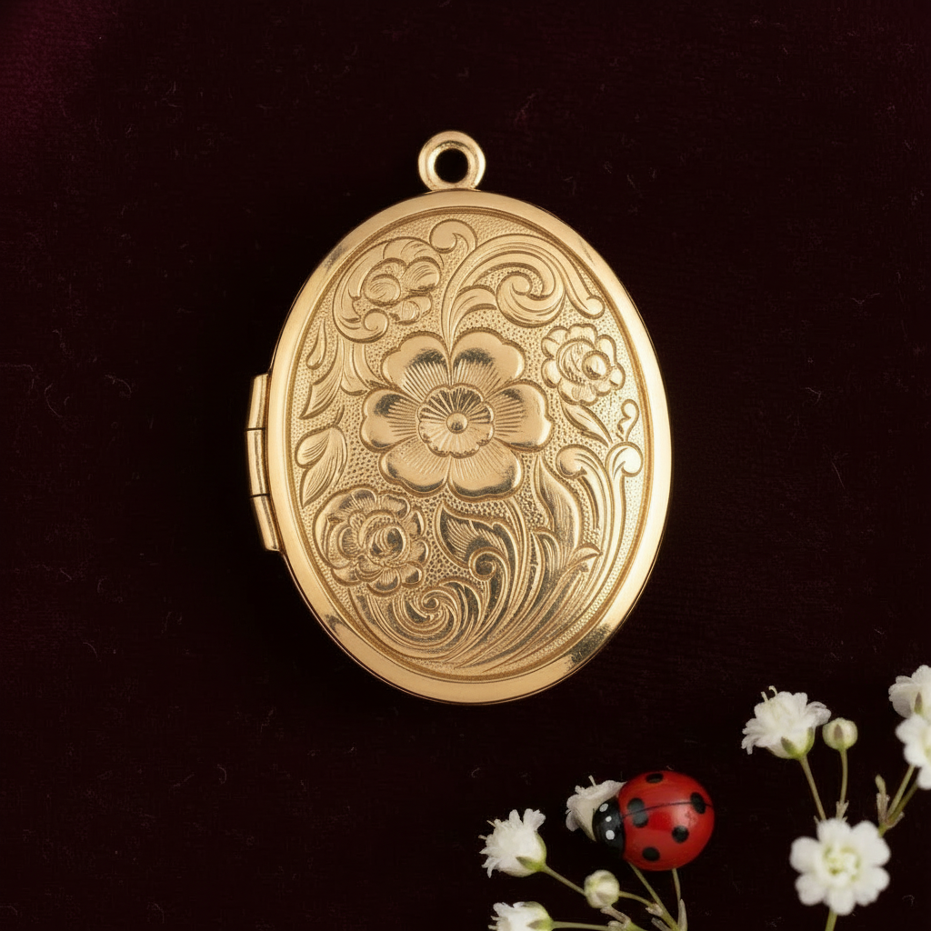 Pendant 3 - Oval Floral Locket