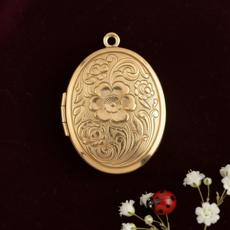 Pendant 3 - Oval Floral Locket