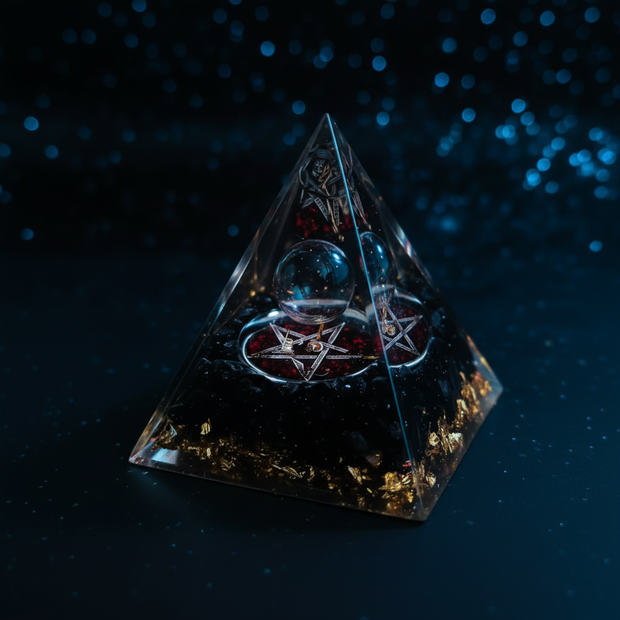 Pentagram Pyramid – Black Bokeh Retry