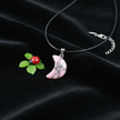Pink Howlite Moon Pendant