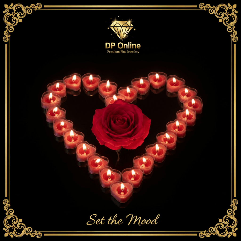 Pink Rose Heart Tealight Candles | Premium Soy Wax | Smoke-Free | 4 Hr Burn - DP Online