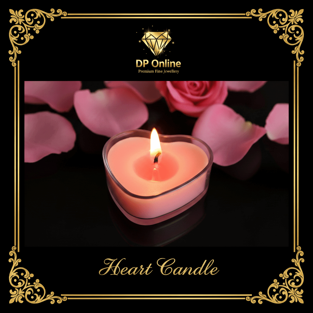 Pink Rose Heart Tealight Candles | Premium Soy Wax | Smoke-Free | 4 Hr Burn - DP Online