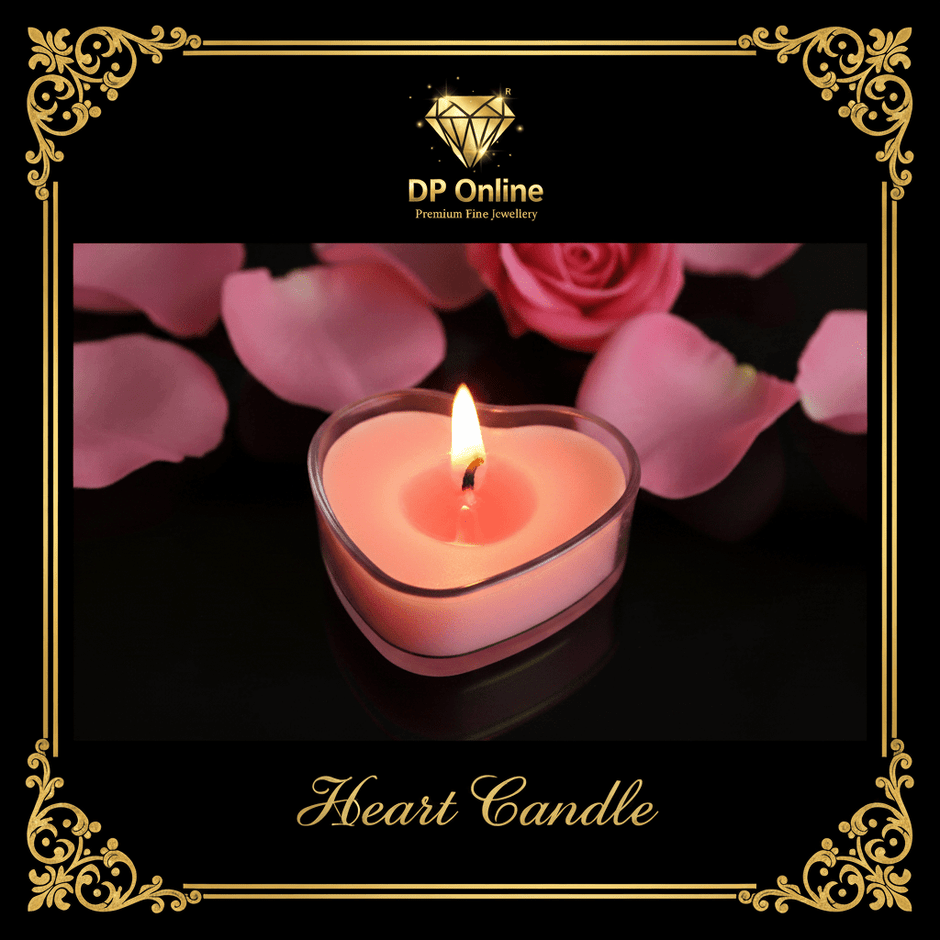 Pink Rose Heart Tealight Candles | Premium Soy Wax | Smoke-Free | 4 Hr Burn - DP Online