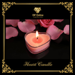 Pink Rose Heart Tealight Candles | Premium Soy Wax | Smoke-Free | 4 Hr Burn - DP Online