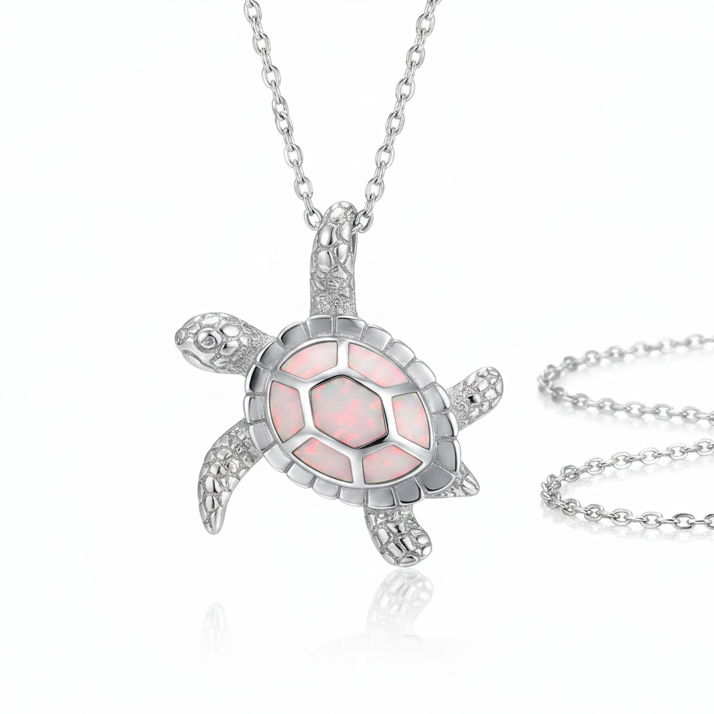 Pink Turtle Pendant
