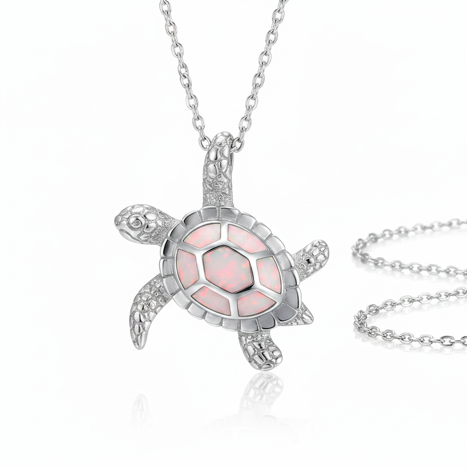 Pink Turtle Pendant