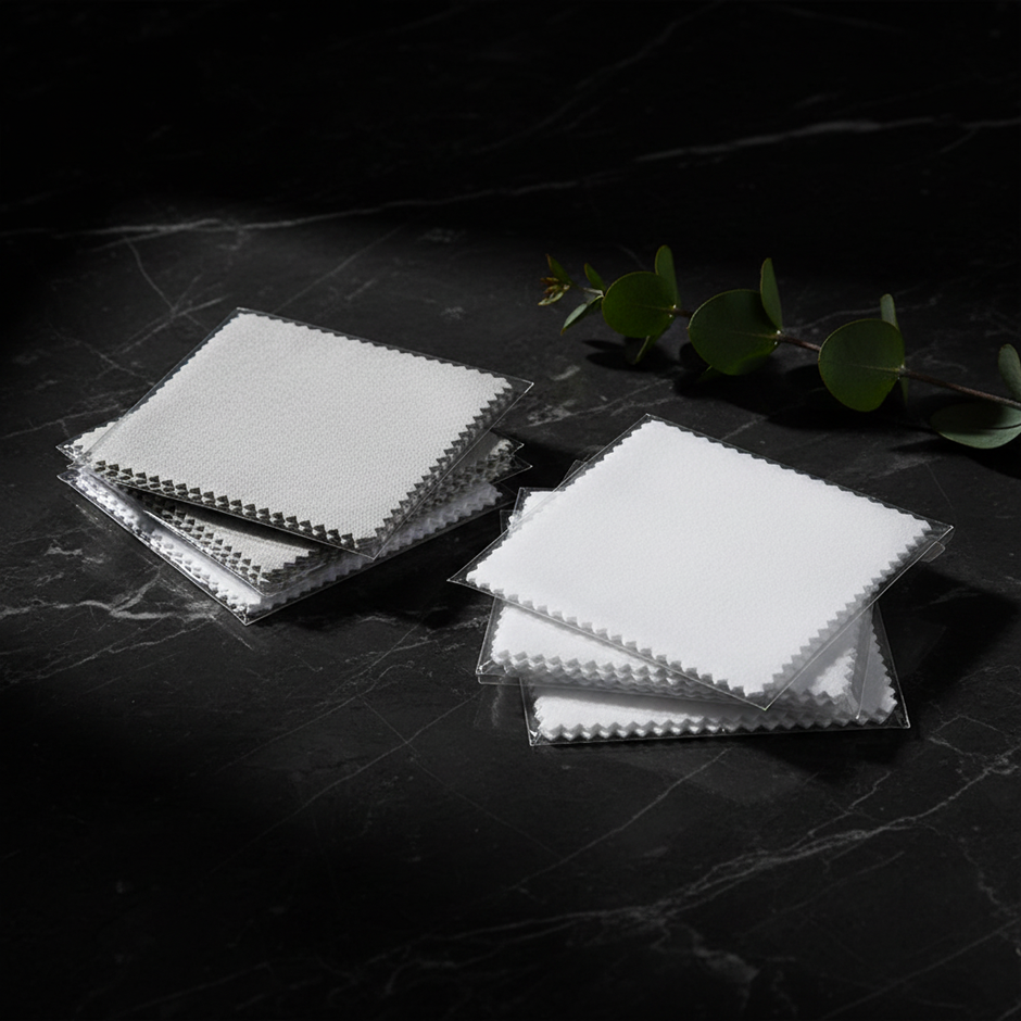 Polishing Cloths — Dark Marble with Greenery