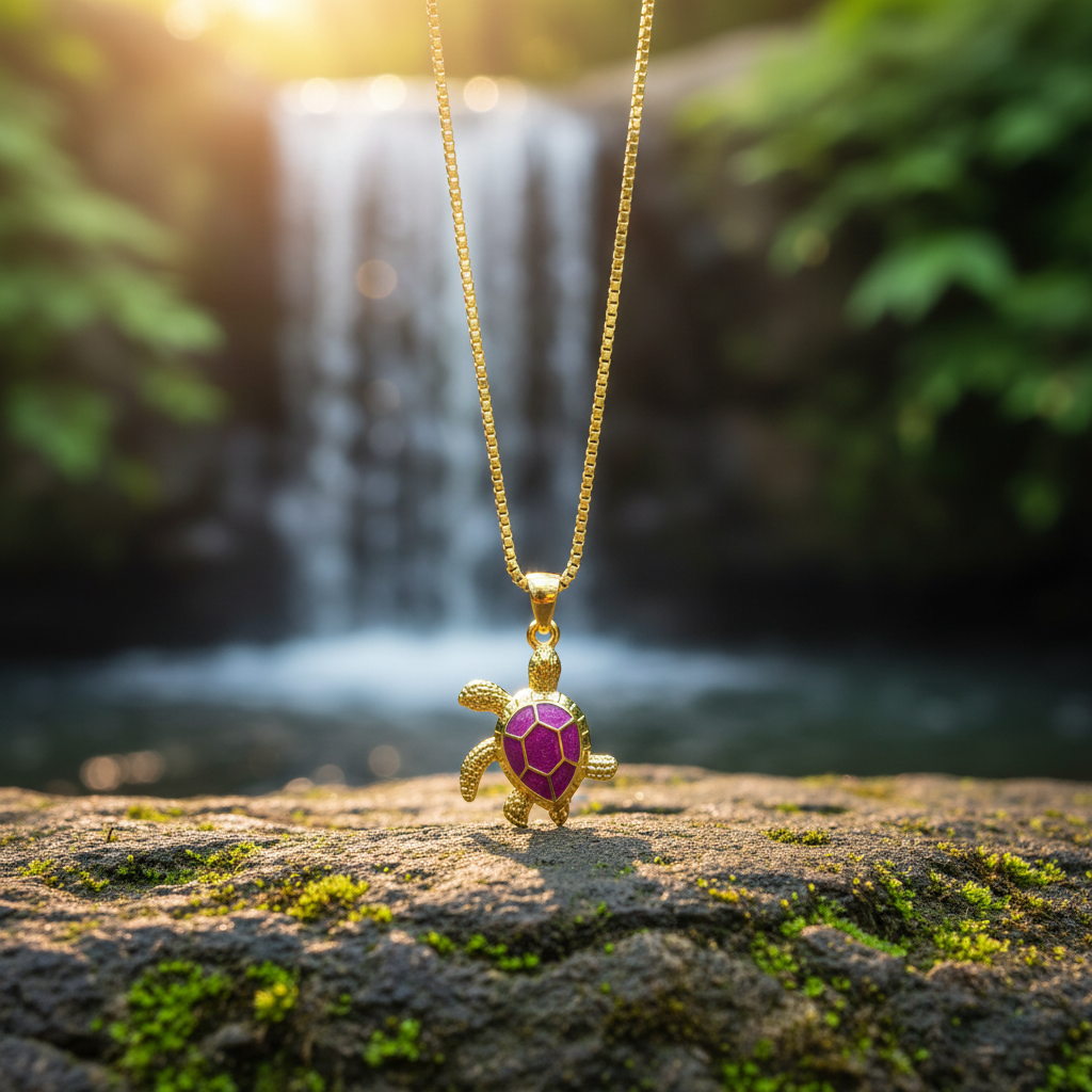Purple Turtle Pendant