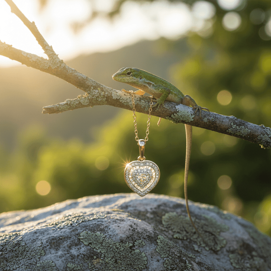 Radiant Rose Gold Diamond Heart Pendant Necklace - DP Online