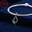 Rainbow Heart Charm — Navy Velvet Bracelet