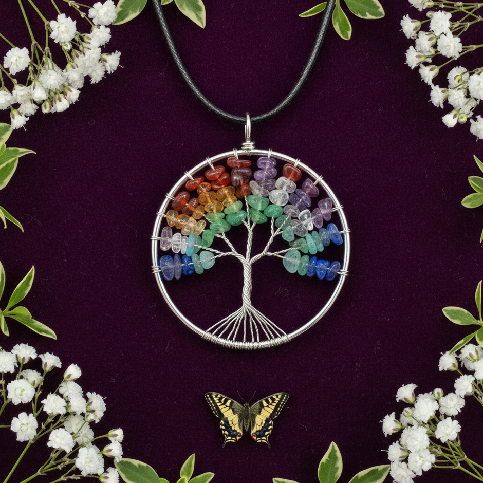 Rainbow Tree of Life Pendant - Final