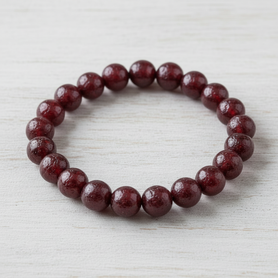 Red Garnet — opaque stone
