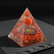 Red Jasper Mandala Pyramid – Charcoal Slate
