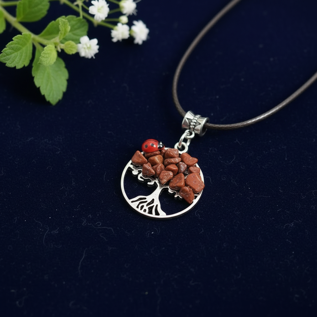 Red Jasper Tree of Life Pendant