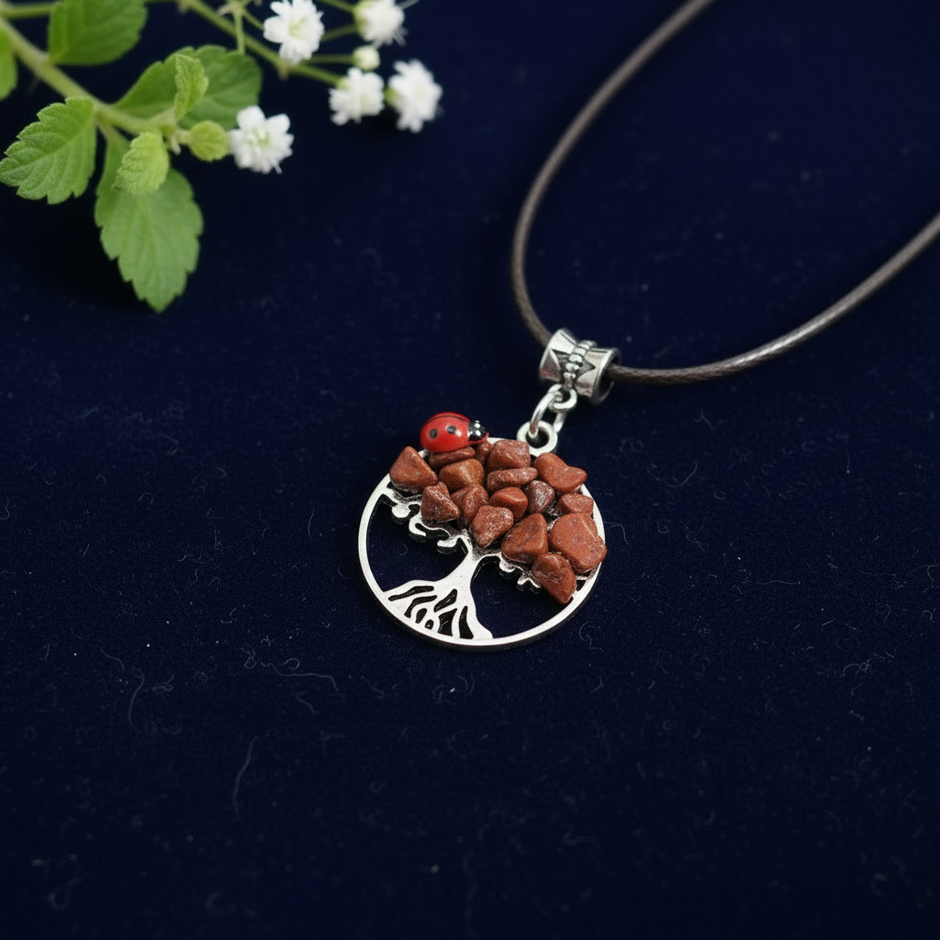 Red Jasper Tree of Life Pendant