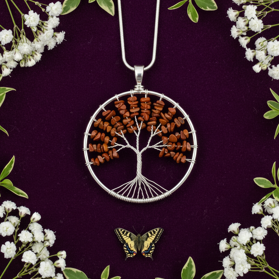 Red Jasper Tree of Life Pendant