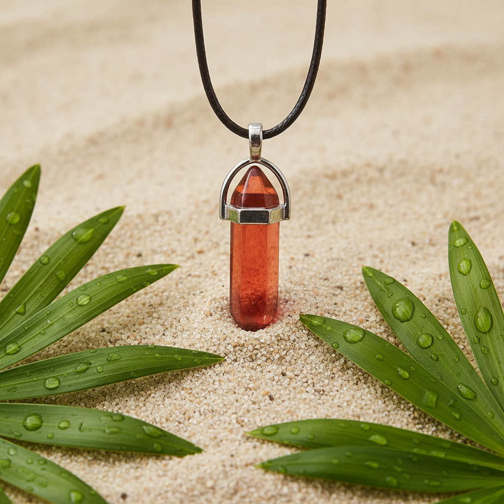 Red-Orange Crystal Close-up